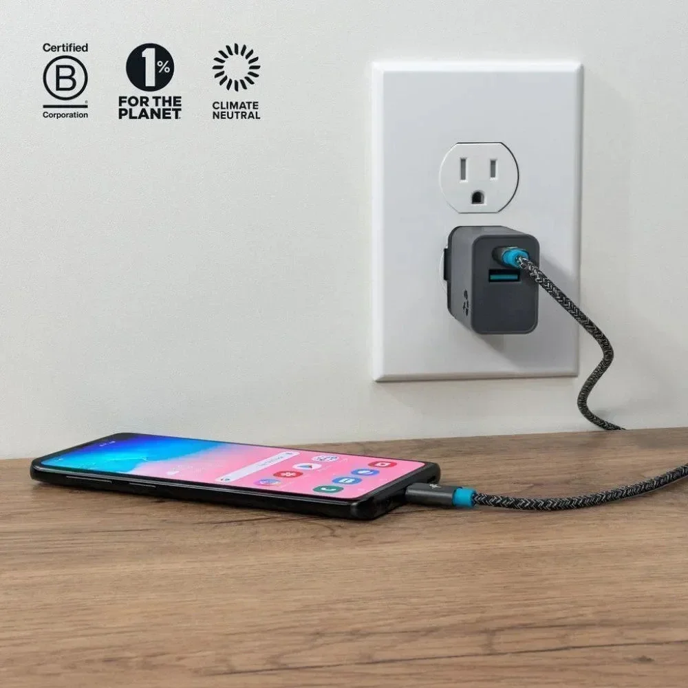 Nimble WALLY Mini Wall Charger 20W Dual Port USB-C & USB-A